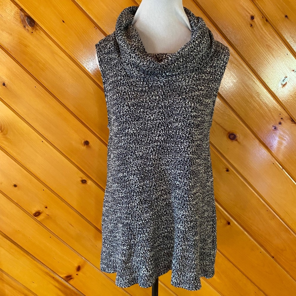 Dolan Left Coast Collection Marled Cowl Neck Sleeveless Sweater Vest XL Tunic